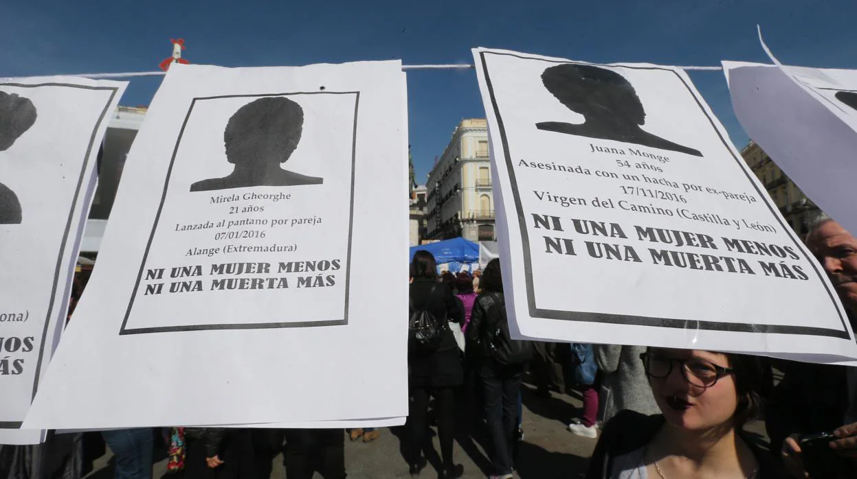 Imagen de archivo de una manifestación en contra de la violencia de género