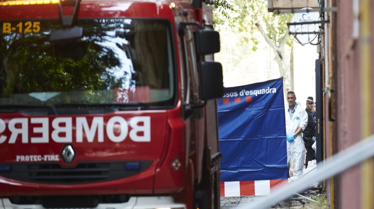 Un camión de los bomberos de Barcelona