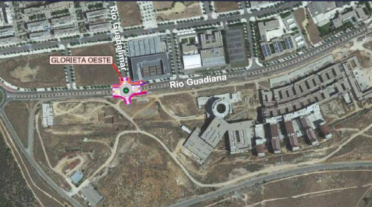 Plano de la ubicación de las rotondas del nuevo Hospital Universitario de Toledo
