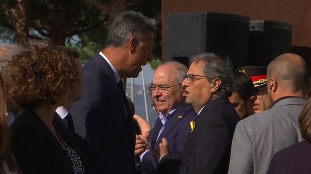 El rifirrafe entre Albiol y Torra desluce los actos de homenaje de Cambrils