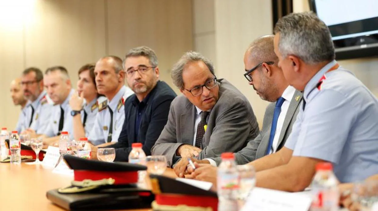 Torra presidió ayer el Gabinete de Coordinación Antiterrorista en Barcelona