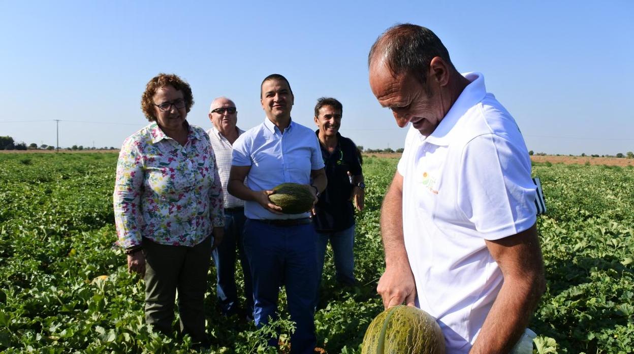 El consejero de Agricultura, Francisco Martínez Arroyo, en su visita a Llanos del Caudillo (Ciudad Real)