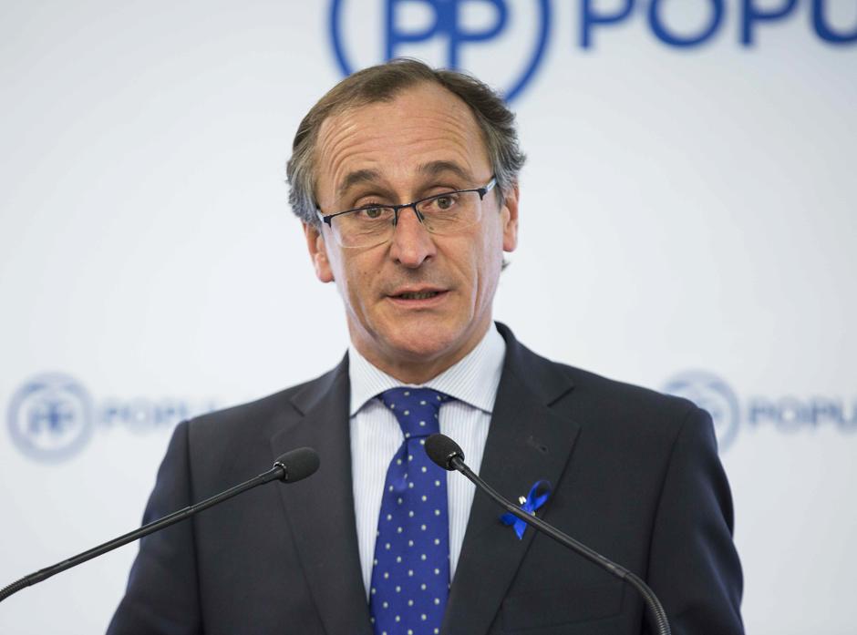 El presidente del PP vasco, Alfonso Alonso