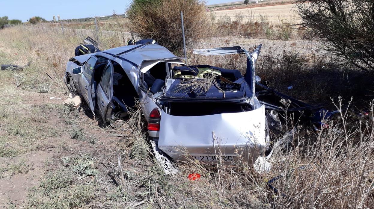 Foto del accidente en el kilómetro 221 de la A-6