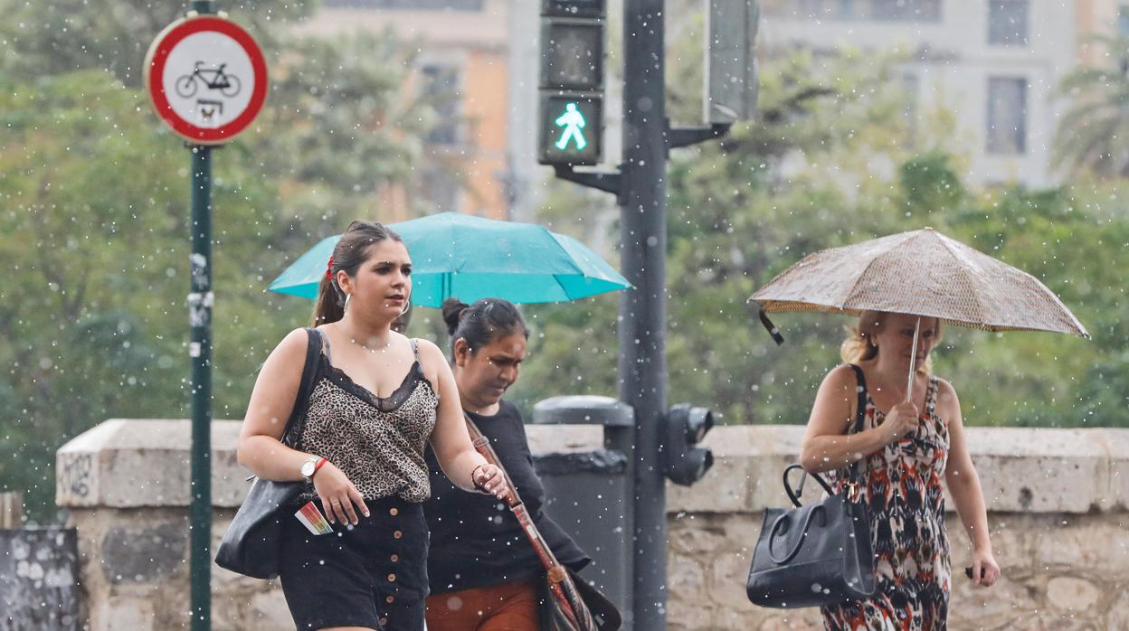 Imagen tomada esta semana en el centro de Valencia