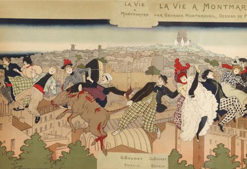 Cubierta de «La Vie à Montmartre», de Pierre Marie Louis Vidal
