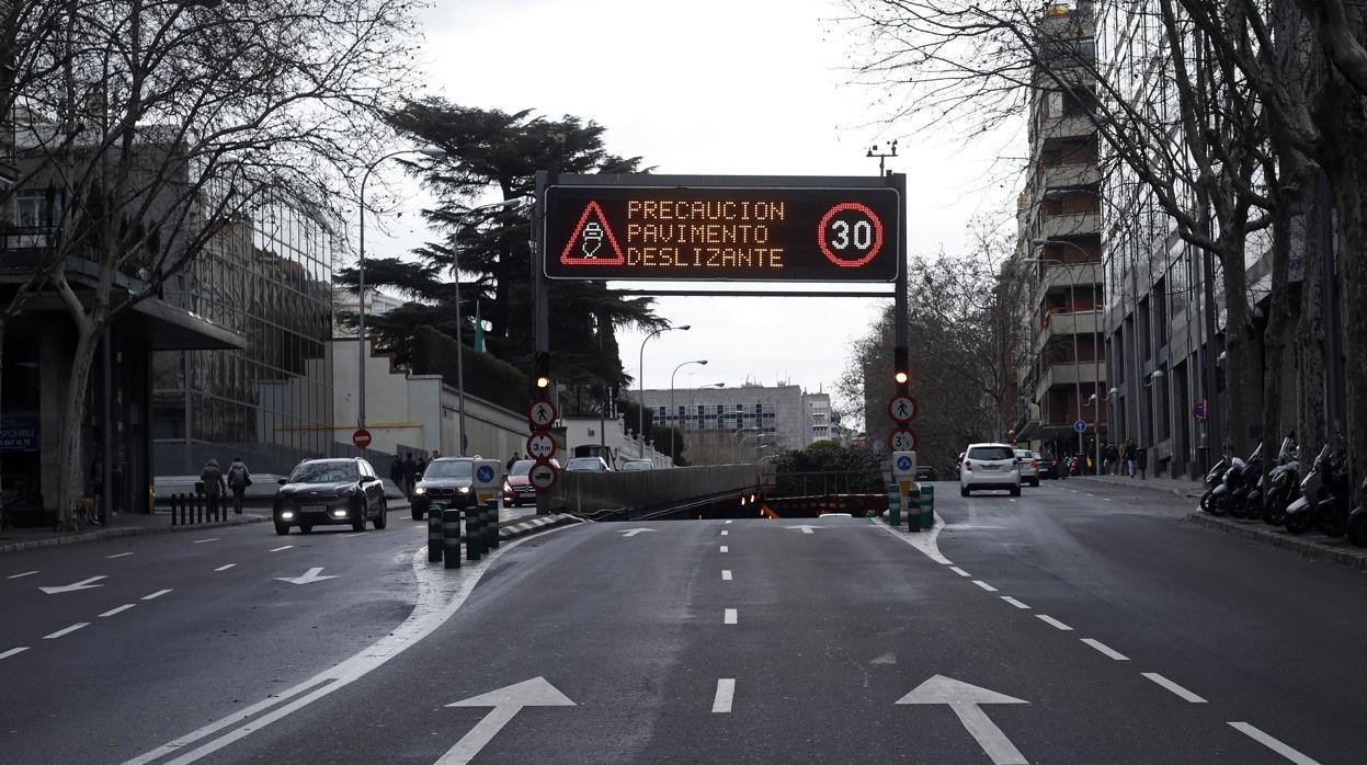 El túnel de María de Molina permanece cerrado al tráfico