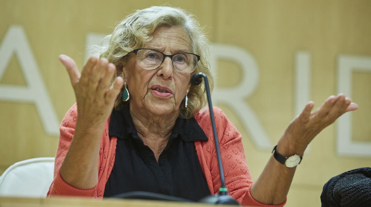 Rueda de prensa de la alcaldesa de Madrid en el Ayuntamiento