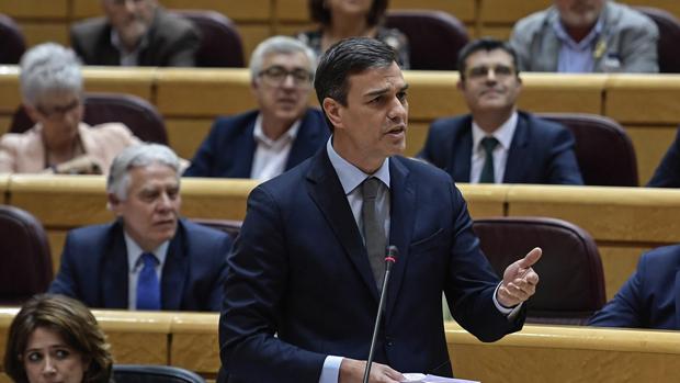 El presidente del Gobierno, Pedro Sánchez, comparece en el Senado