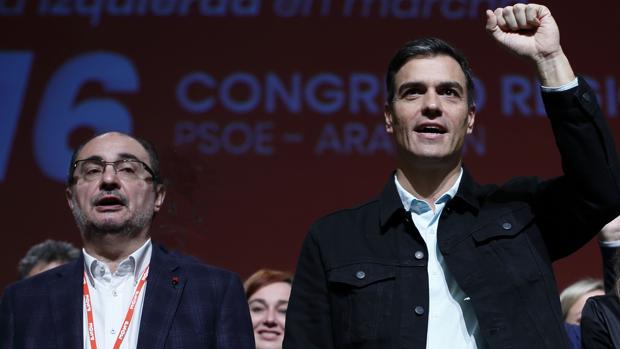 Lambán sale en defensa de la tesis doctoral de Pedro Sánchez pese al plagio