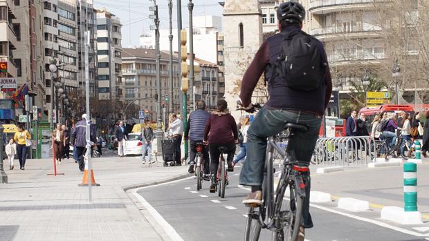 Valencia instala el primer contador en directo de bicicletas