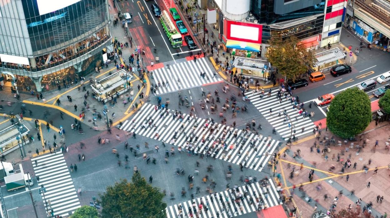 Paso de peatones «Shibuya» en Japón que se recreará en la Plaza de España