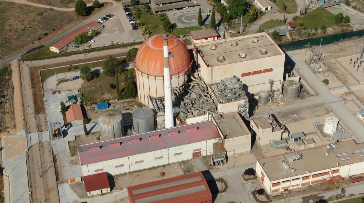 Vista aérea de la central nuclear José Cabrera, en Almonacid de Zorita (Guadalajara)