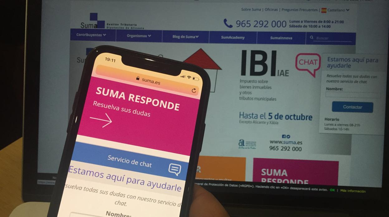 La web de SUMA es uno de los canales que más ha crecido en el uso por parte de los contribuyentes para la gestión y pago de sus tributos
