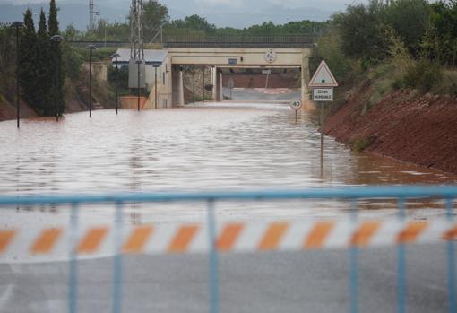 Imagen de los efectos de la gota fría en la provincia de Castellón