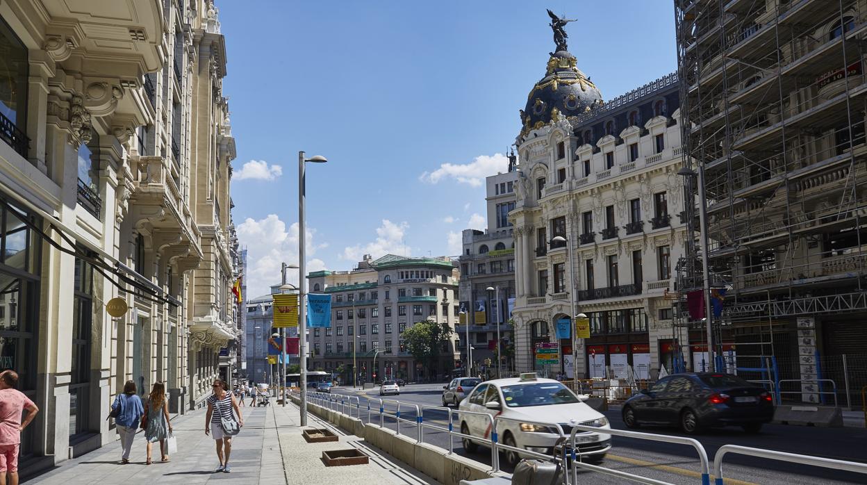 Actuación acometida en la Gran Vía