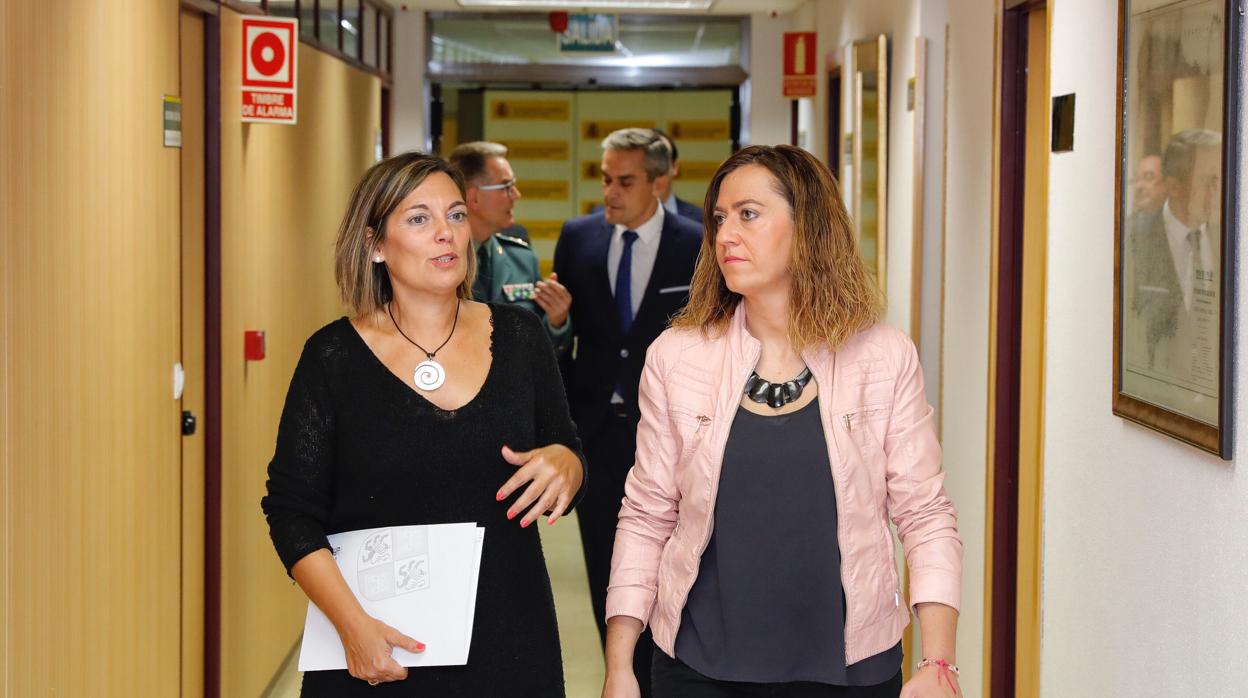 Milagros Marcos y Virginia Barcones, ayer en un acto conjunto