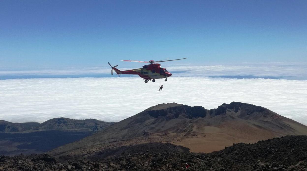 Rescate de una senderista en Canarias el pasado verano