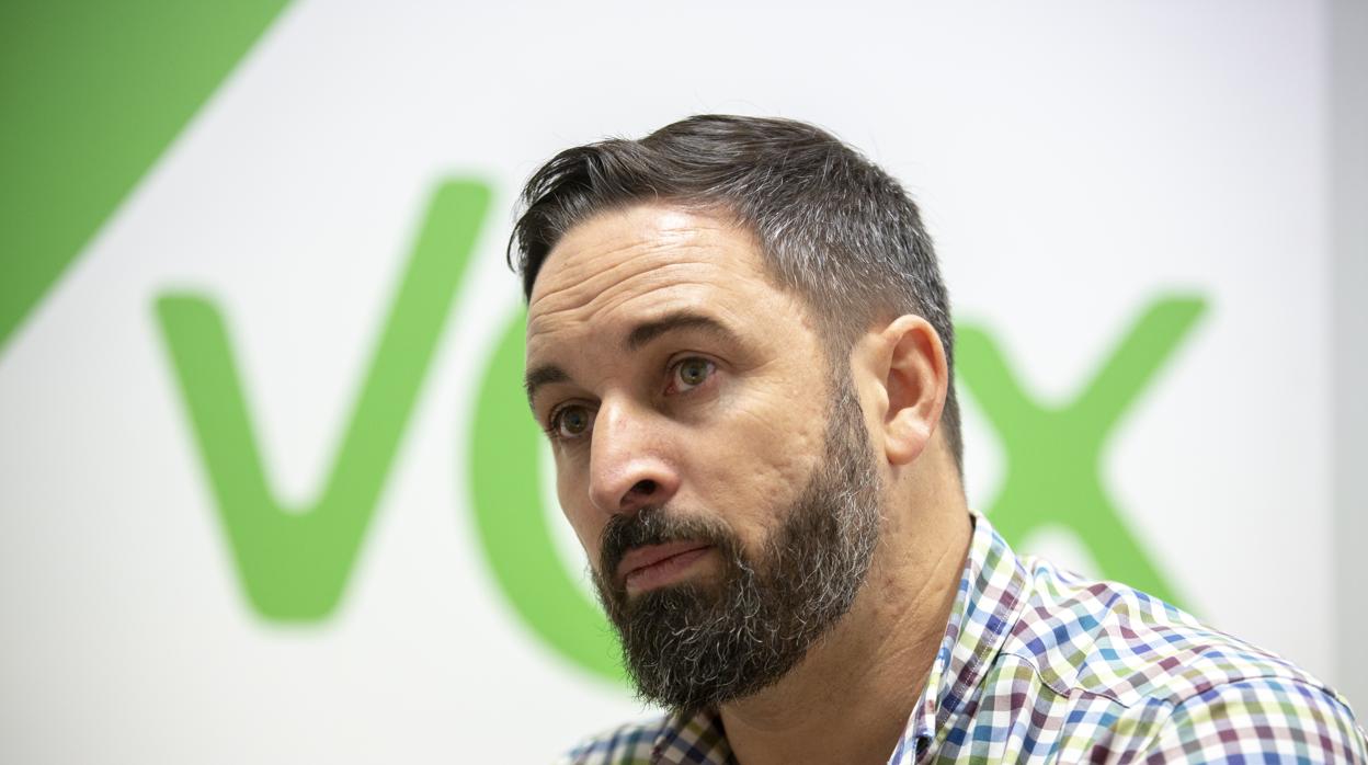 Imagen del presidente de Vox, Santiago Abascal