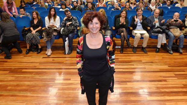 Iciar Bollaín, minutos antes de comenzar su clase magistral en la Universidad de Valladolid