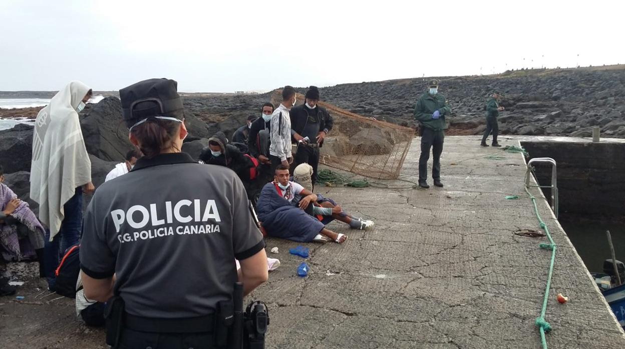 Servicio de la Policía Canaria y Guardia Civil en Lanzarote