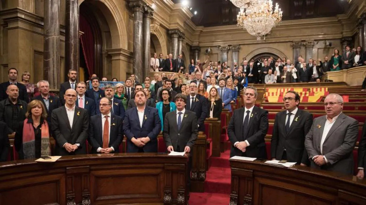 Declaración de independencia en el Parlament de Cataluña el 27 de octubre de 2017