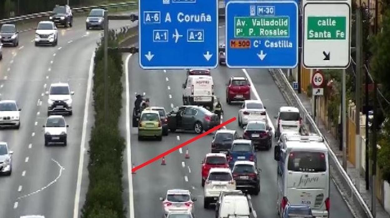 Accidente que ha tenido lugar en la zona del puente de los Franceses