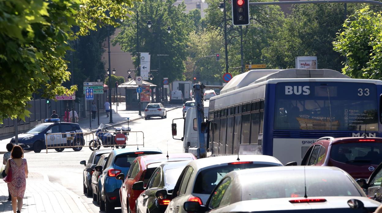 Restricciones al tráfico en Valladolid por la polución, en una imagen de archivo