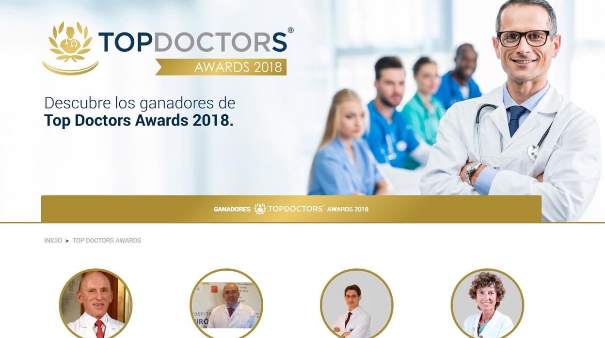 Web de la plataforma Top Doctors