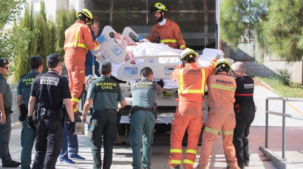 Traslado de Teófilo Rodríguez en un camión