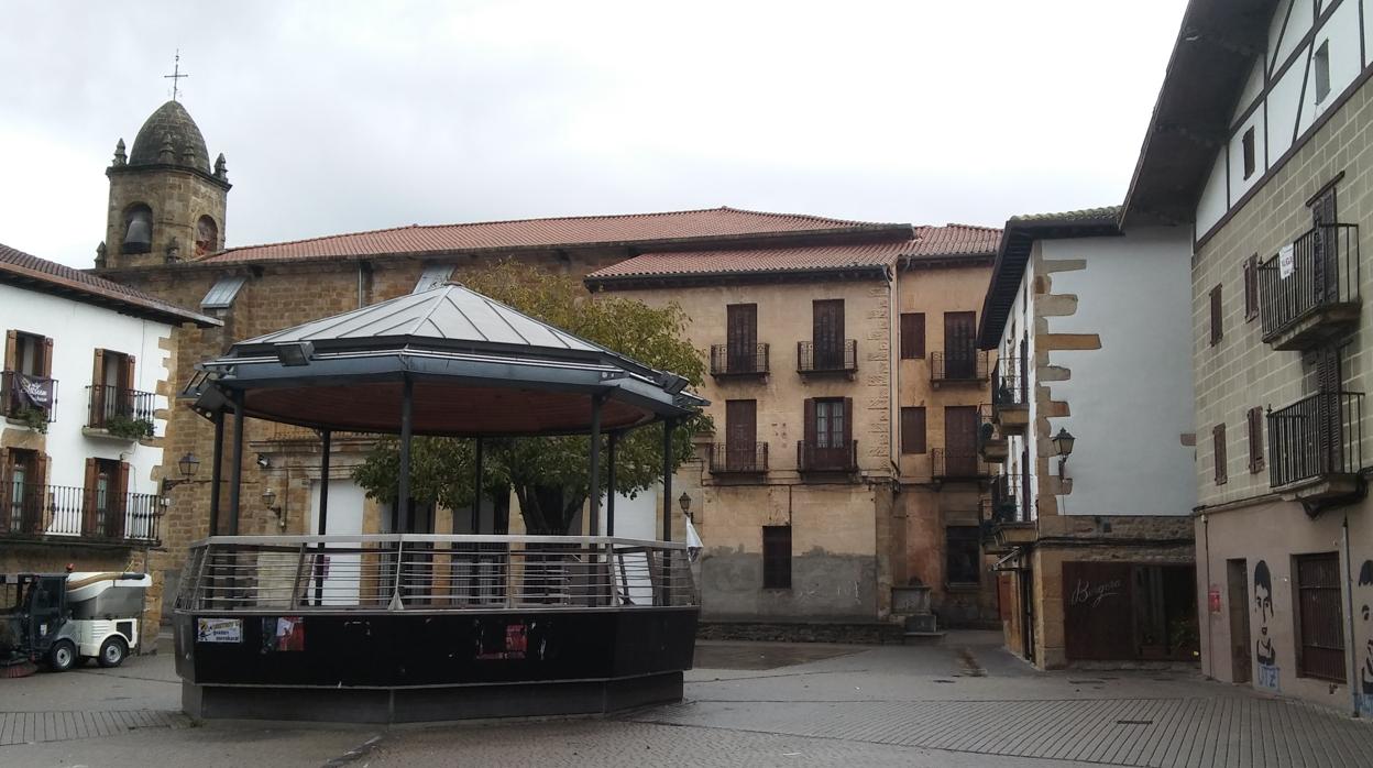 La plaza de los Fueros, en Alsasua, donde se celebró el acto de la plataforma de Ciudadanos