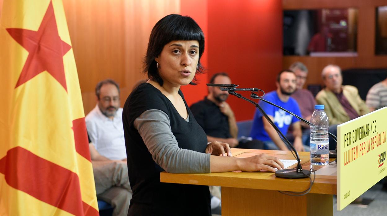 Anna Gabriel, en un acto de la CUP