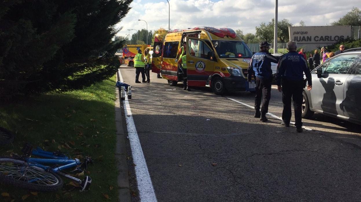 La bicicleta del menor, el Samur y la Policía Municipal