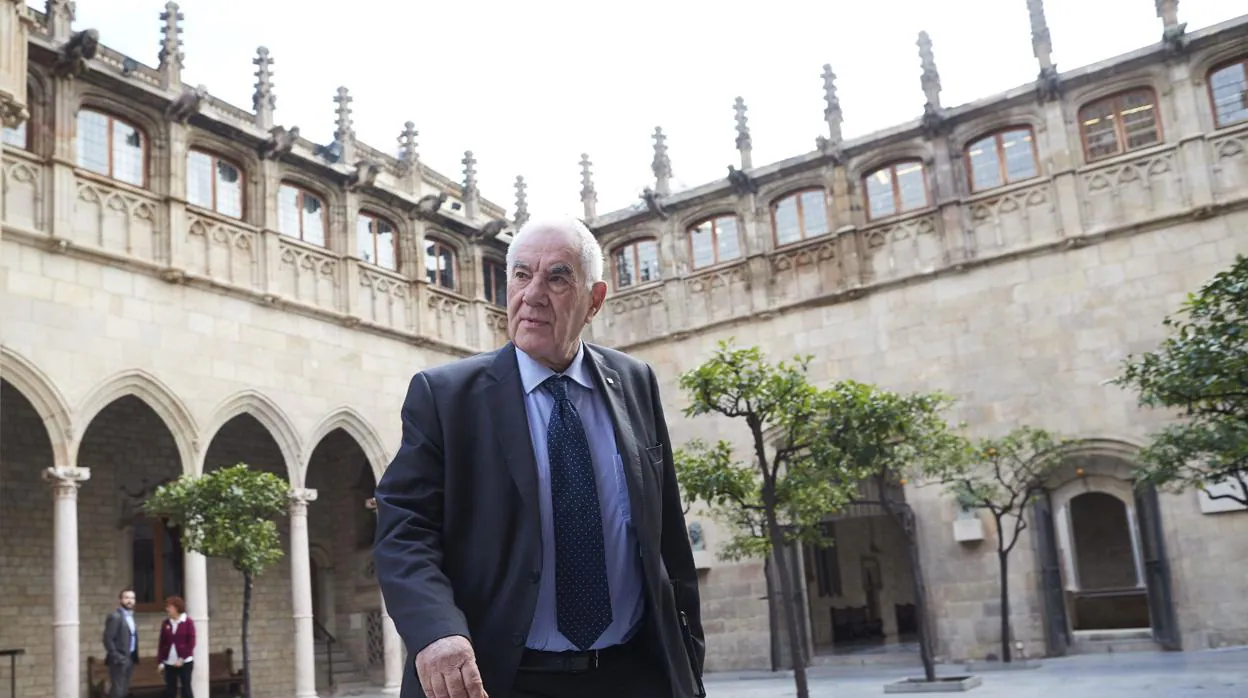 El hasta hoy consejero de Exteriores, Ernest Maragall, en el Palau de la Generalitat