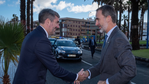 Fernando Clavijo y el Rey Felipe VI en la capital grancanaria