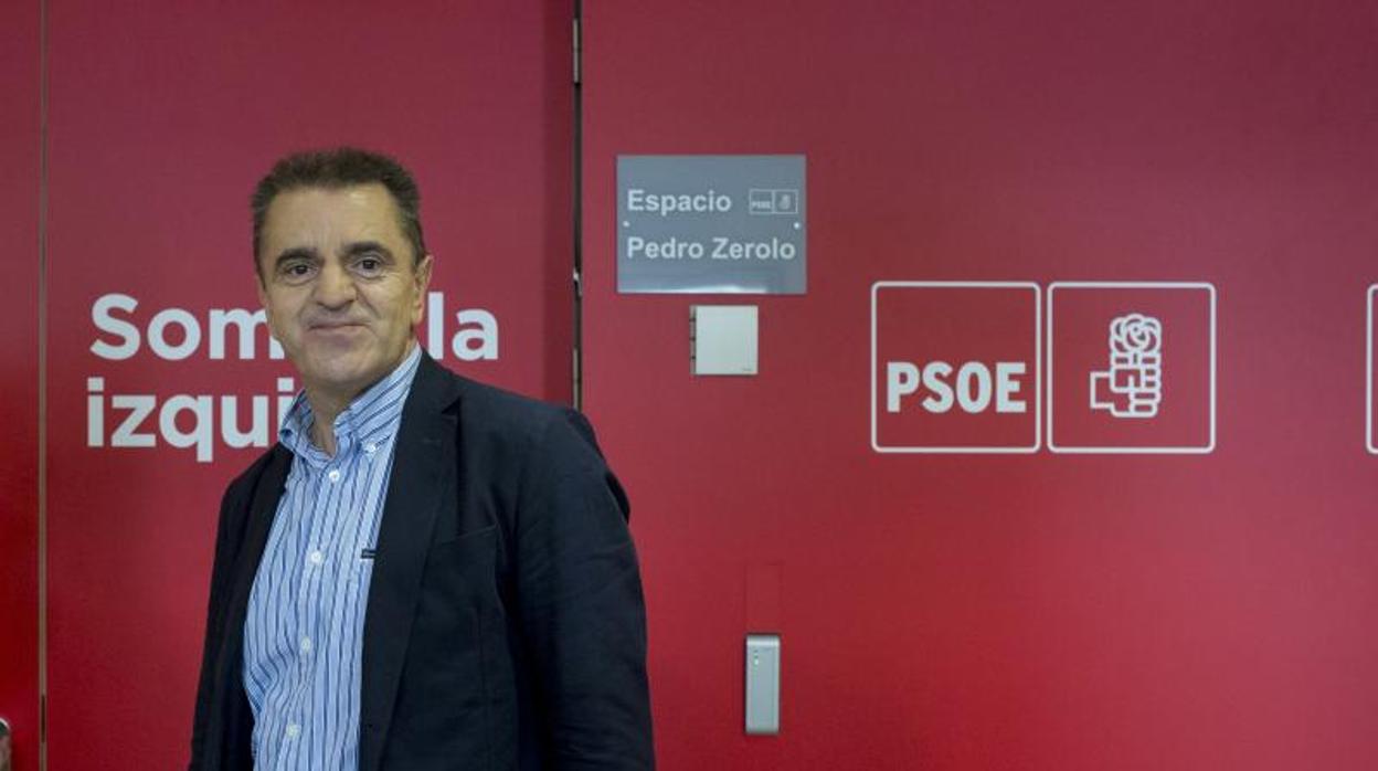 El secretario general del PSOE-M, José Manuel Franco, en la sede del PSOE