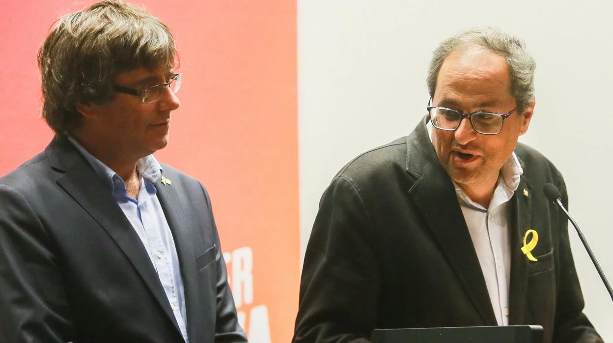 Carles Puigdemont y Quim Torra en Bélgica