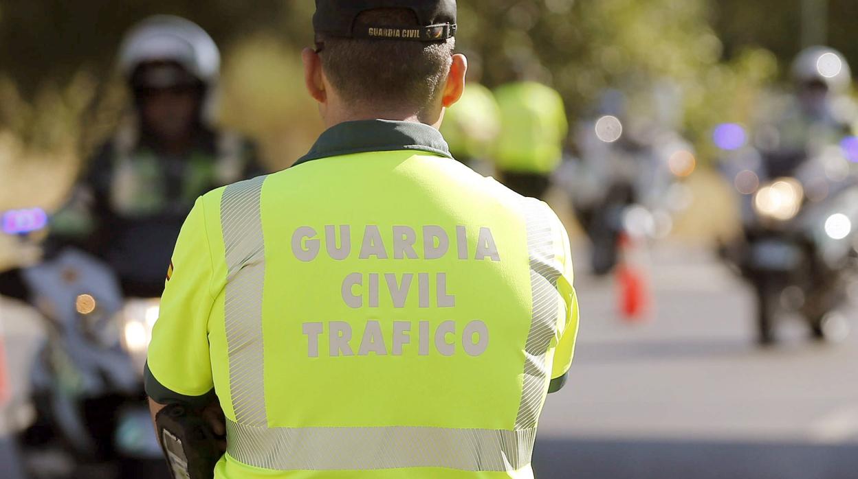 Un agente de la Guardai Civil, en un control de tráfico