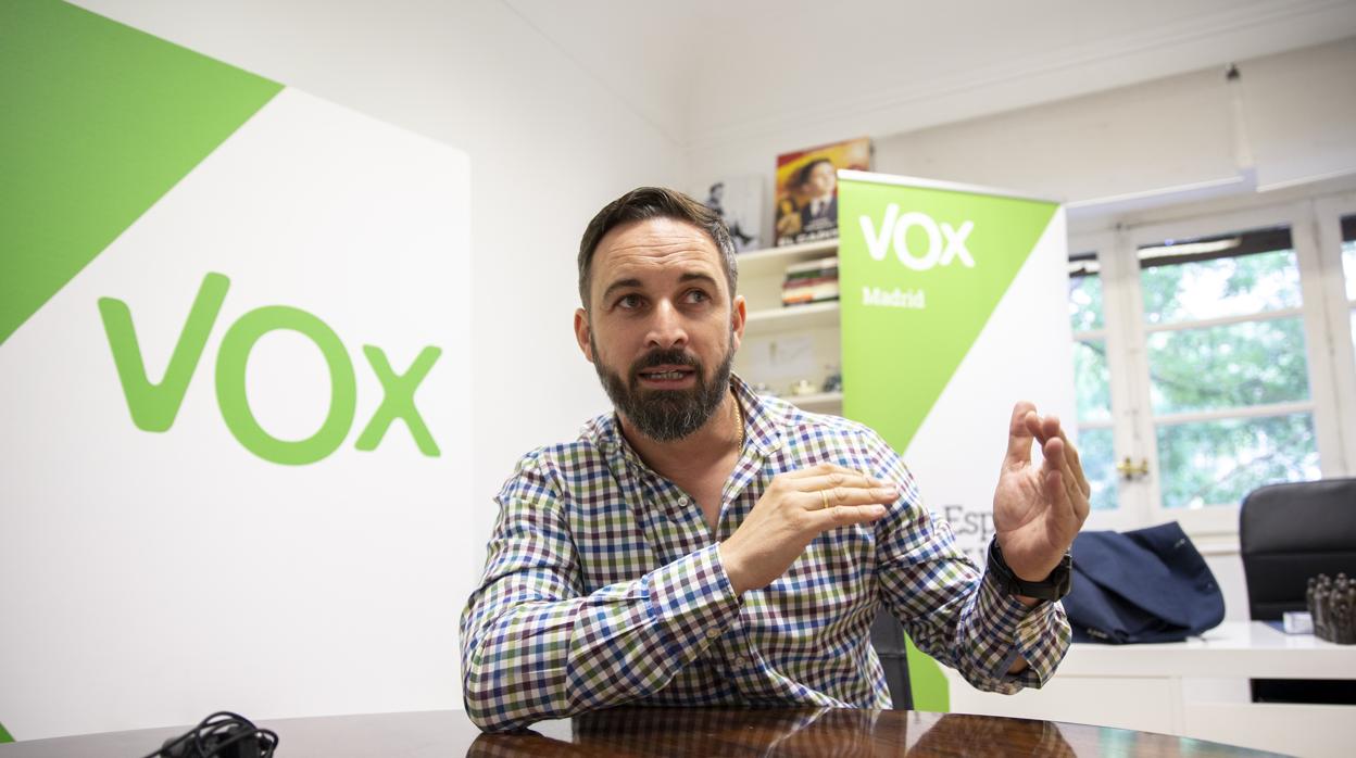 Imagen del presidente de Vox, Santiago Abascal