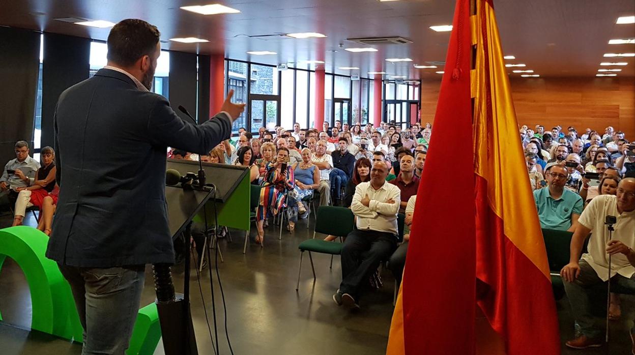 Acto de Santiago Abascal el pasado verano en Tenerife