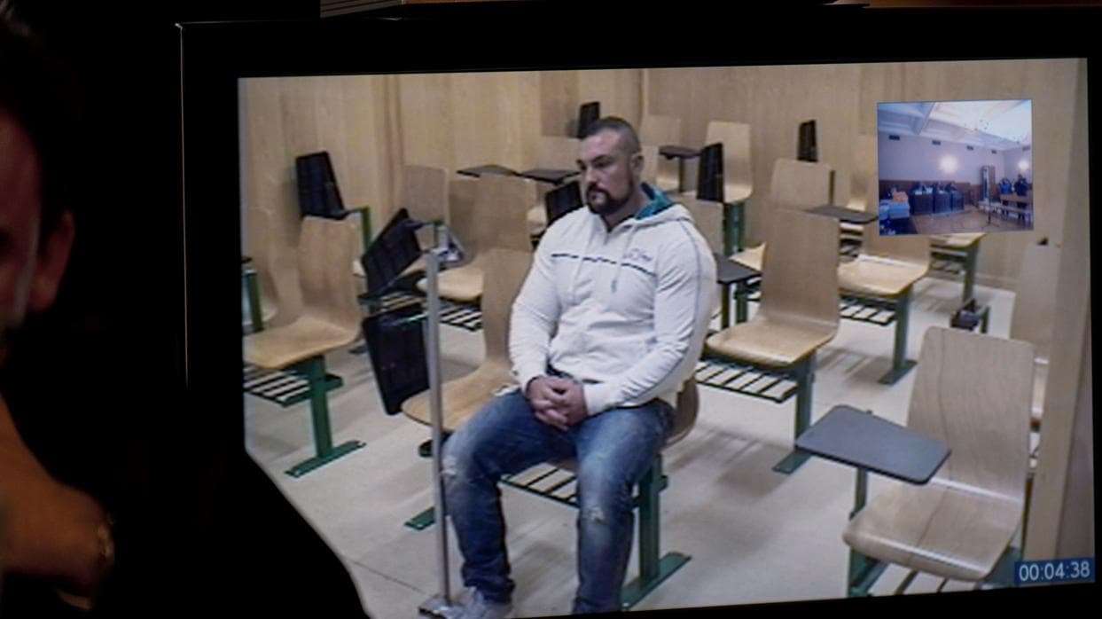 Óscar del Pino ha declarado por videoconferencia desde la cárcel de Estremera