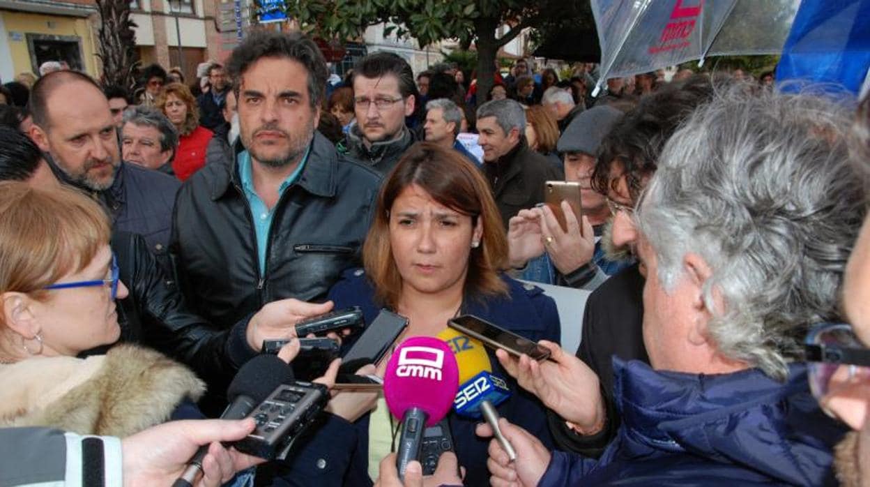 La consejera de Fomento manchega, Agustina García Élez, en una manifestación contra el trasvase Tajo-Segura