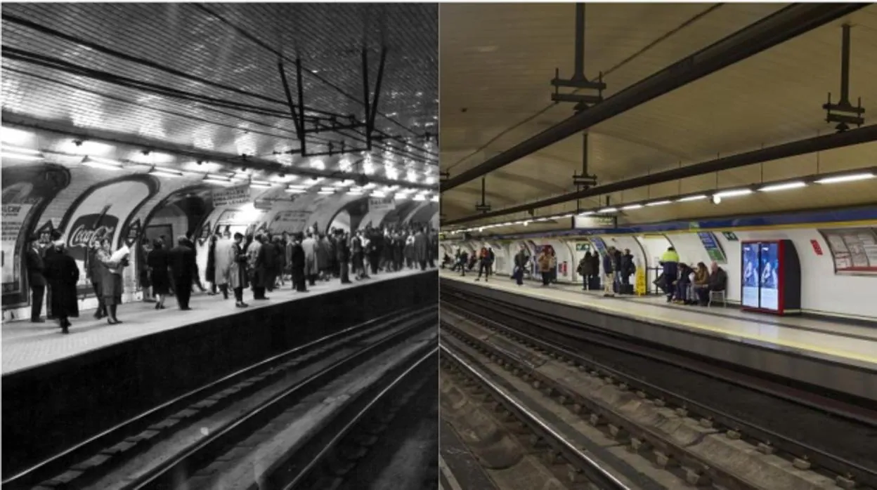 El andén de la Línea 3 de metro, antes y después