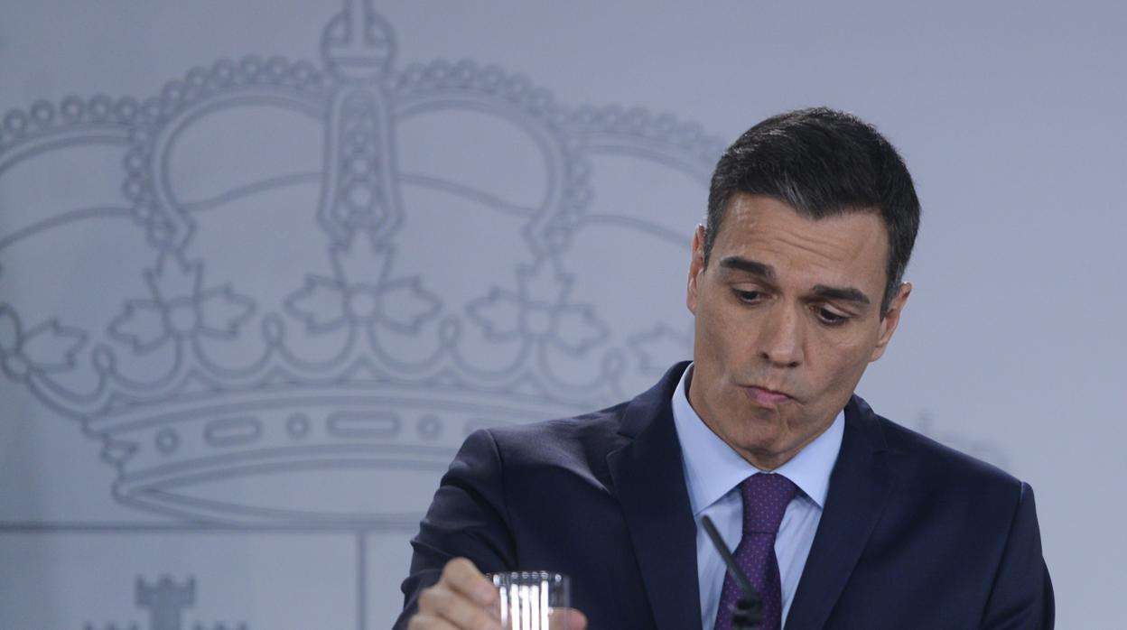 Pedro Sánchez en su rueda de prensa del pasado viernes