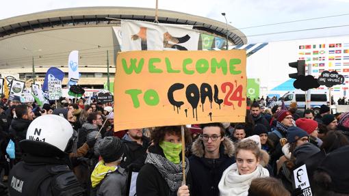 Manifestación en Katowice, Polonia, durante la cumbre del clima de la ONU