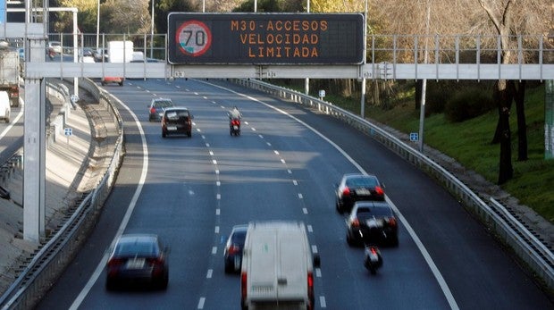 Madrid mantendrá mañana, por quinto día, el límite de velocidad a 70 km/h en la M-30