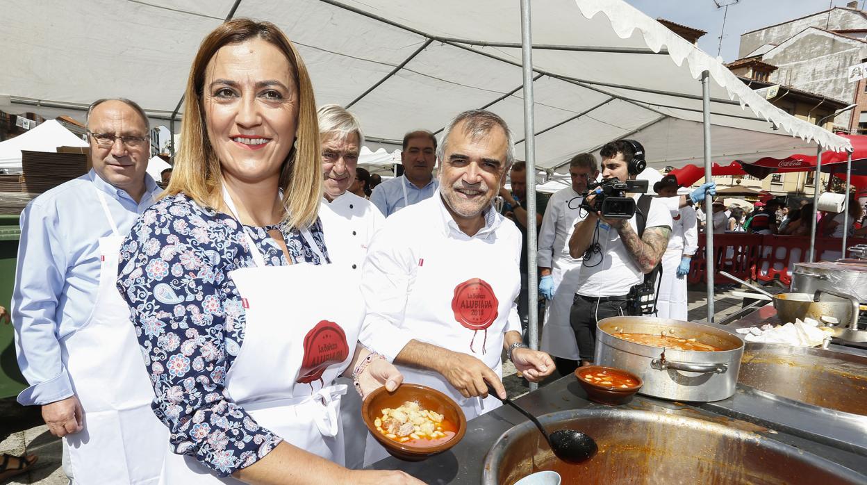 Virginia Barcones, en la Alubiada de La Bañeza el pasado verano