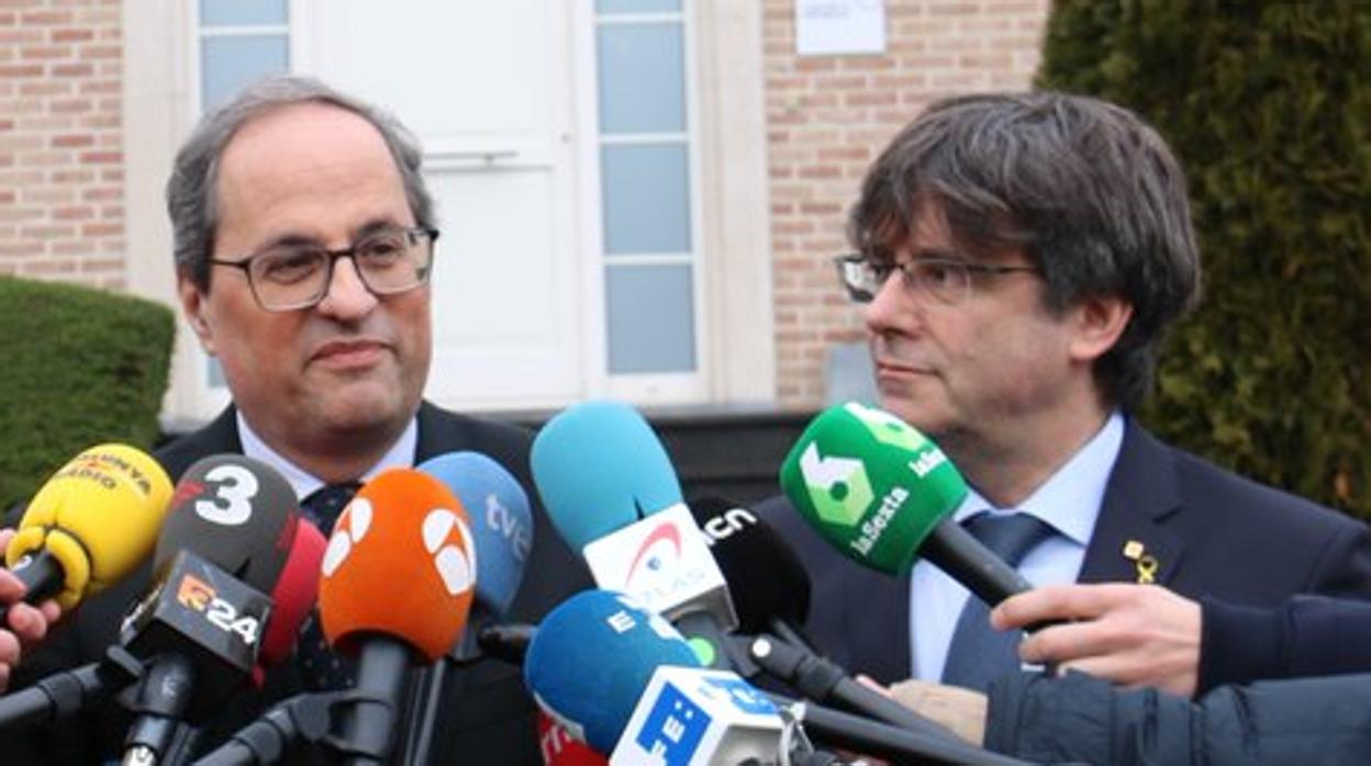 Torra y Puigdemont, en Waterloo este viernes