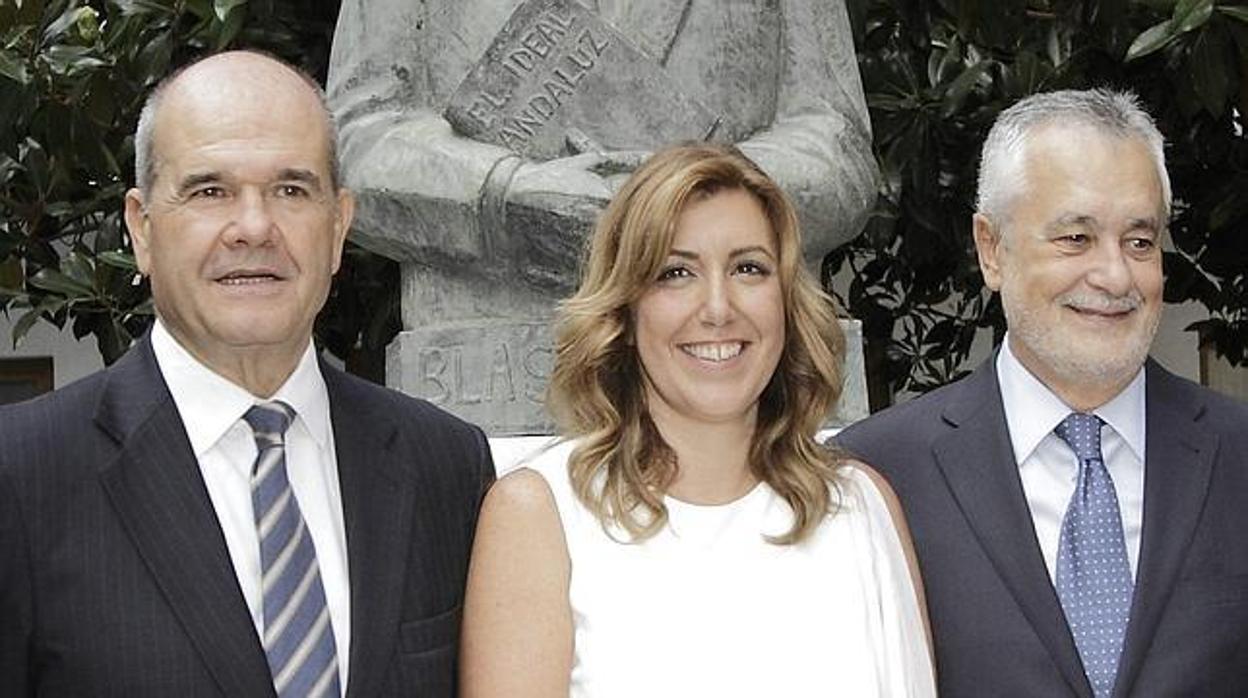 Chaves, Díaz y Griñán, los últimos tres presidentes andaluces