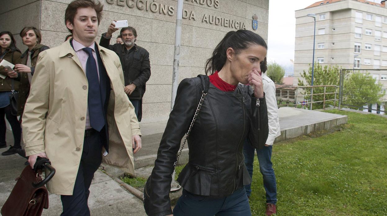 Vanesa Falque, tras prestar declaración en 2015 ante la juez instructora del caso